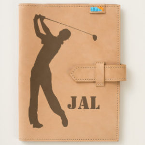 personalized leather golf journal