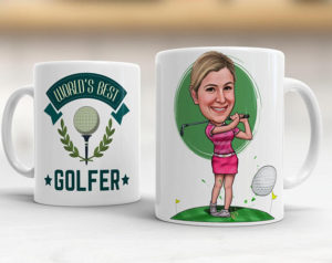personalized womens golf coffee mug