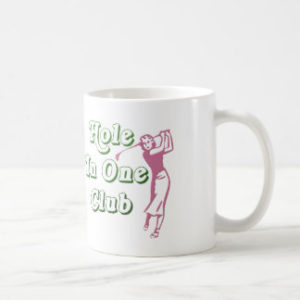woman golfer hole in one club coffee mug