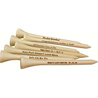 laser engraved personalized golf tees natural wood