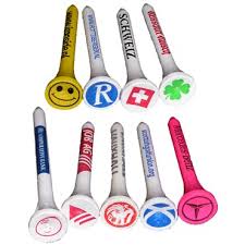 personalized golf tees with logo cup and shank printed, customizable golf tees