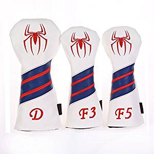 leather spider golf club headcovers for woods, leather golf head covers