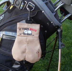 mysack funny golf ball pouch, great gag gift for golfers