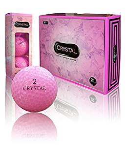 crystal ladies pink golf balls