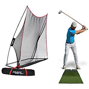 portable golf driving range net and turf