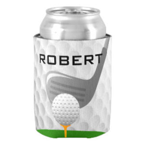 personalized golf beer can koozie