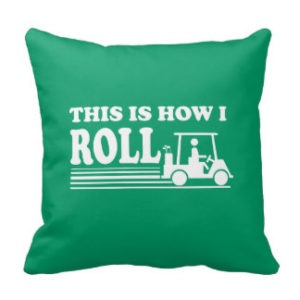 funny golf gifts, this is how i roll, funny golf pillow