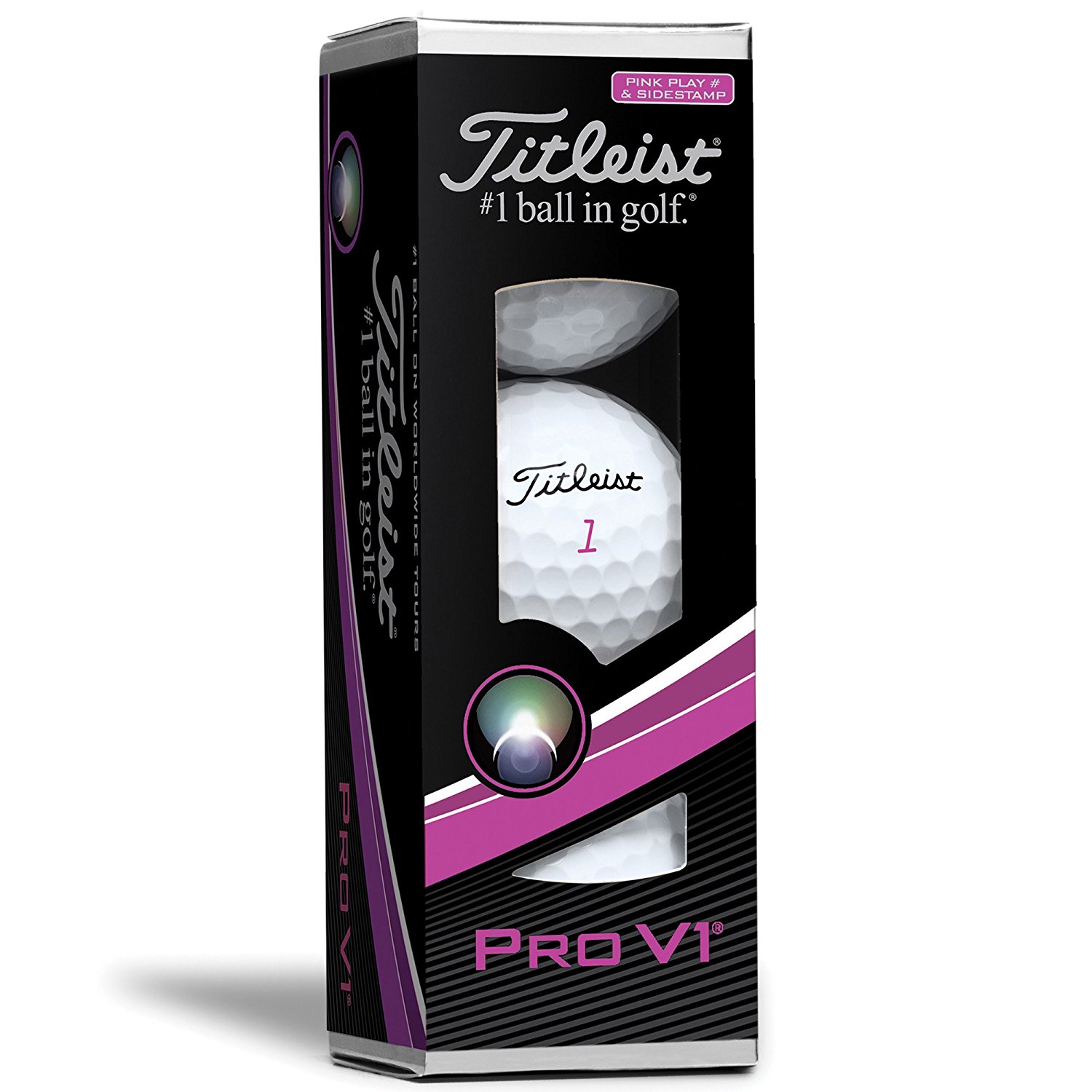 titleist pro v1 pink accent golf balls