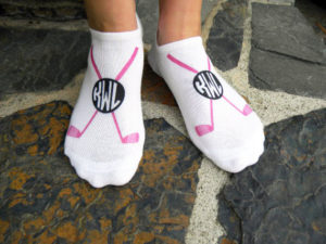 womens personalized golf socks 3 pair
