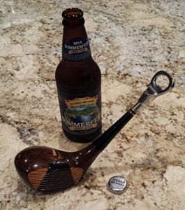 golf club bottle opener, golf gifts for beer drinkers, drinking golf gifts