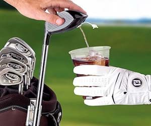 golf club drink dispenser, golf club alcohol, fun golf drinking gift