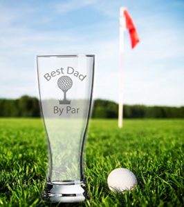 golf dad gift, golf dad beer glass, drinking gift for dad who golfs