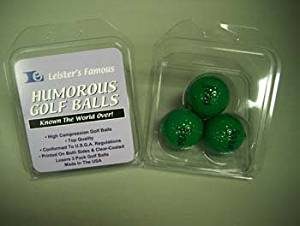 golf gag gift, dark green golf balls, impossible to find golf prank