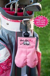 lady golf ball sack, funny golf gag gift for women