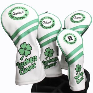leather golf club head covers, lucky golf headcovers