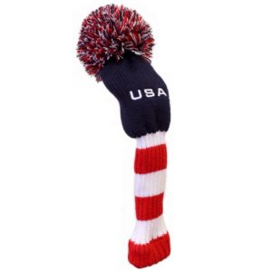 usa knit golf club headcover, patriotic knit golf head cover