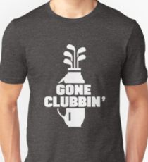 gone clubbin funny golf t shirt, humorous tee shirts for golfers