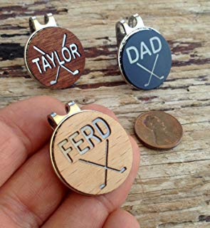 custom wooden golf ball markers, personalized golf ball markers