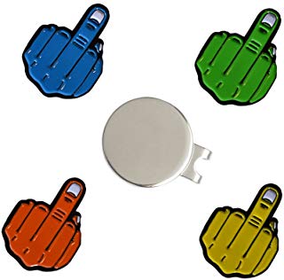 funny golf ball markers, middle finger golf ball marker set
